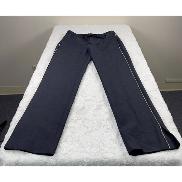 ZADIG & VOLTAIRE Womens Size 34 Black Pera Wool Straight Leg Pants Tie-Waist
